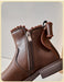 Enkellaars – Nilla Meisjes, Bruin/Zwart, Leer, Maat 23-26-More For Mini