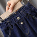 Jeans med Resår Mörkblå Tvättning – Baby, Småbarn, Förskolebarn, Barn, Blå, Bomull, Denim, Storlek 0–7 år More For Mini
