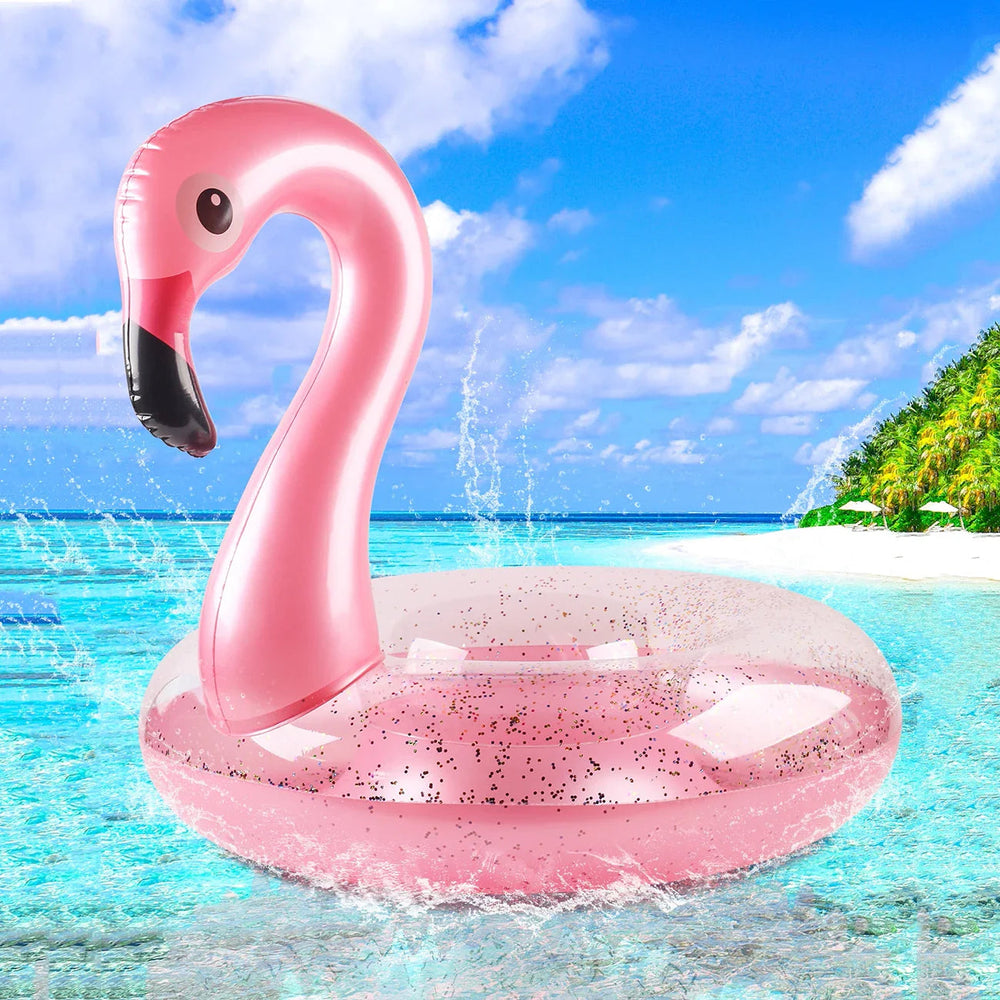 Flamingo Simring Glitter – Uppblåsbar Pool Float | Strand & Pool More For Mini