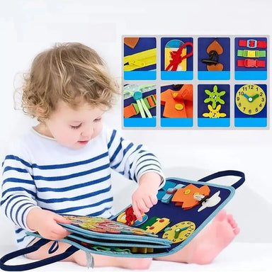 Montessori Pedagogisk Bok för Barn | Lär dig Klä på dig Själv & Förbättra Motoriken | Säker och Hållbar | Passar från 1 år More For Mini