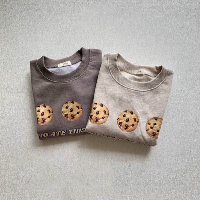 Tröja med kakor – Cookiecrew Pojkar/Flickor, Brun/Grå, Bomull, Storlek 0–5 år More For Mini