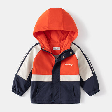 Regenjas - Thim Jongens, Groen/Oranje/Blauw, Polyester, Maat 2-8 Jaar-More For Mini