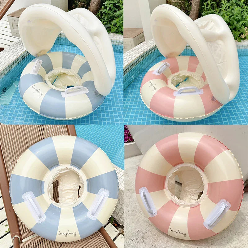 Baby Simring med Soltak – Uppblåsbar Float | Upp till 25kg More For Mini