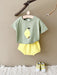 Sommarklädset T-shirt med Citron + Shorts Jogging – Baby, Småbarn, Förskolebarn, Grön/Gul, Bomull, Storlek 0–3 år More For Mini