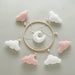 Babymobiel met Wolken - Droomwolk Unisex, Bruin/Roze, Katoen, 45 cm hoog x 23 cm breed-More For Mini