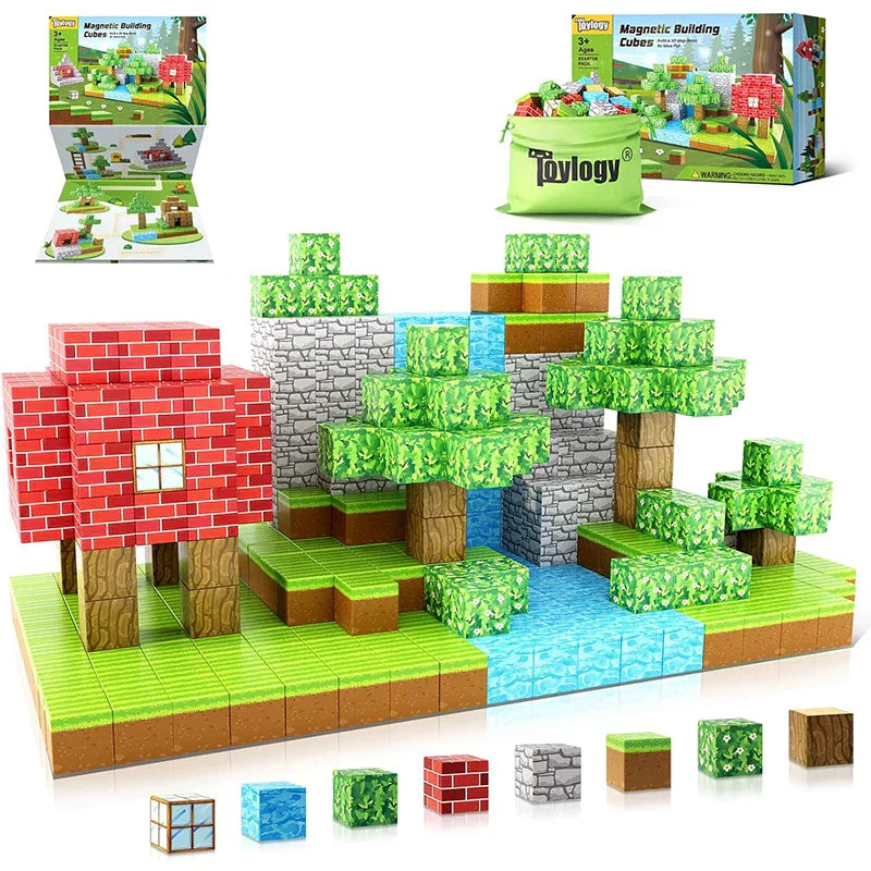 Magnetische Bouwblokken voor Kinderen – Educatief STEM Speelgoed (48 of 100 stuks) – Creatief Constructiespeelgoed vanaf 3 Jaar More For Mini