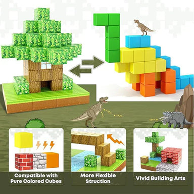 Magnetische Bouwblokken voor Kinderen – Educatief STEM Speelgoed (48 of 100 stuks) – Creatief Constructiespeelgoed vanaf 3 Jaar More For Mini