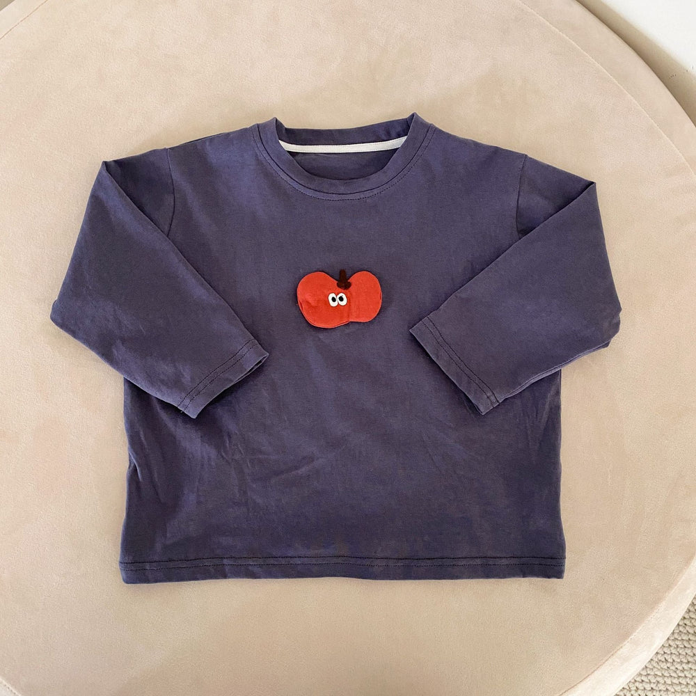Långärmad tröja med 3D – Fruity Friends Unisex, Rosa/Grå, Bomull, Storlek 0–8 år More For Mini