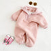 Jumpsuit/Overall van Fleece - Baby, Roze/Bruin, Katoen, Maat 0-2 Jaar-More For Mini