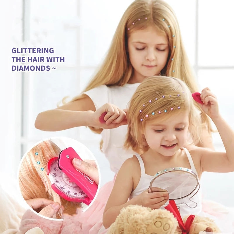 Haarstyling Tool – Bling Bling Meisjes, Roze, Veilig voor alle Haartypes, 4+ Jaar-More For Mini