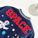Baseball Jas met Ribbels - Ruimte Unisex, Blauw, Katoen, Maat 0-3 Jaar-More For Mini