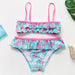Flickor Tankini Baddräkt Sjöjungfruprint – Sommarstrandkläder | 3-12 år More For Mini