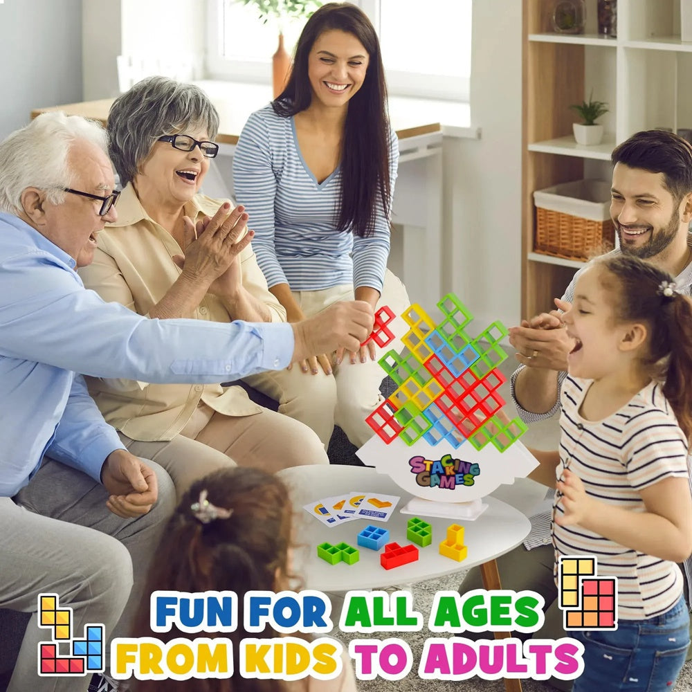 Montessori Balans Tetris Toren – Educatief Evenwichtsspel, BPA Vrij, 3+ Jaar-More For Mini