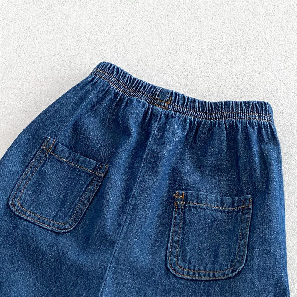 Denim sommarset med T-shirt och shorts – Baby, Småbarn, Förskolebarn, Barn, Blå, Bomull, Storlek 0–6 år More For Mini