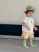 Petit Soleil Baby Sommarset – Citron-T-shirt + Gula Shorts – 100 % Bomull – 0–3 år – Mjuka Babykläder för Flicka/Pojke More For Mini