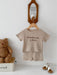 Paris Petit Babyset – Mjuk Sommaroutfit i Ribbat Tyg med Fransk Touch – Unisex | Storlek 0–3 år | More for Mini MoreForMini