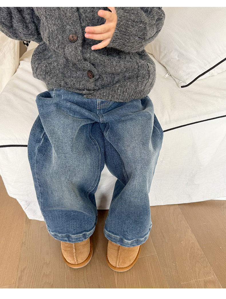 Flare Jeans – Urban Sprout Flickor, Blå, Bomull, Denim, 1–8 år More For Mini