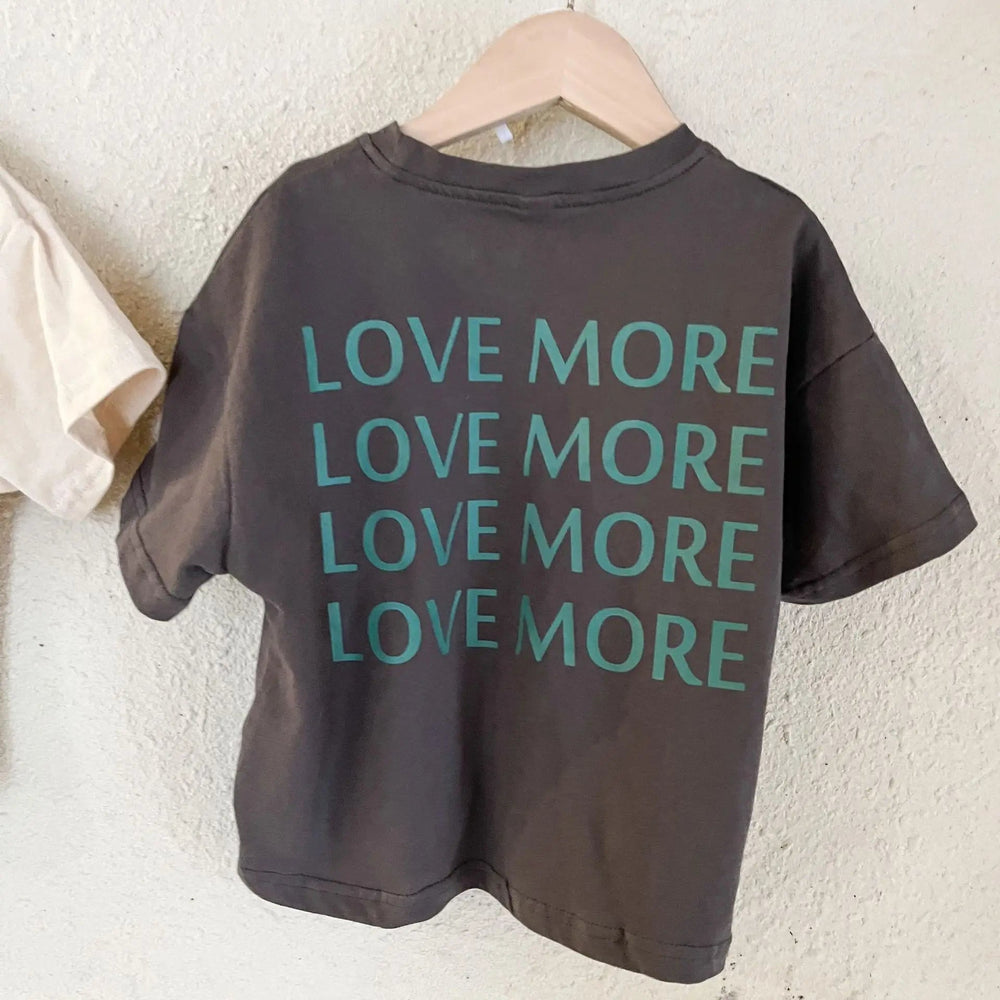 Oversized T-shirt – CozyLove Unisex, Grå/Beige, Bomull, Storlek 0–8 år More For Mini