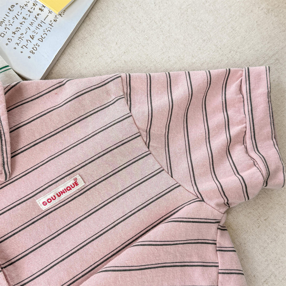 OWA Polo Stripe Unisex Barntröja 0–6 år | Randig pikétröja – Bomull More For Mini