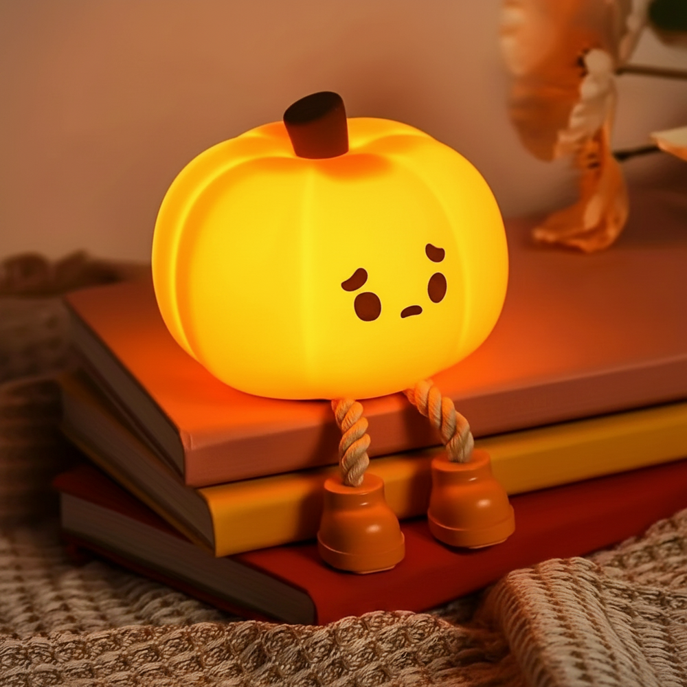 Halloween-nattlampa med mjukt stämningsljus – silikon, laddas via USB-C | barnrumslampa