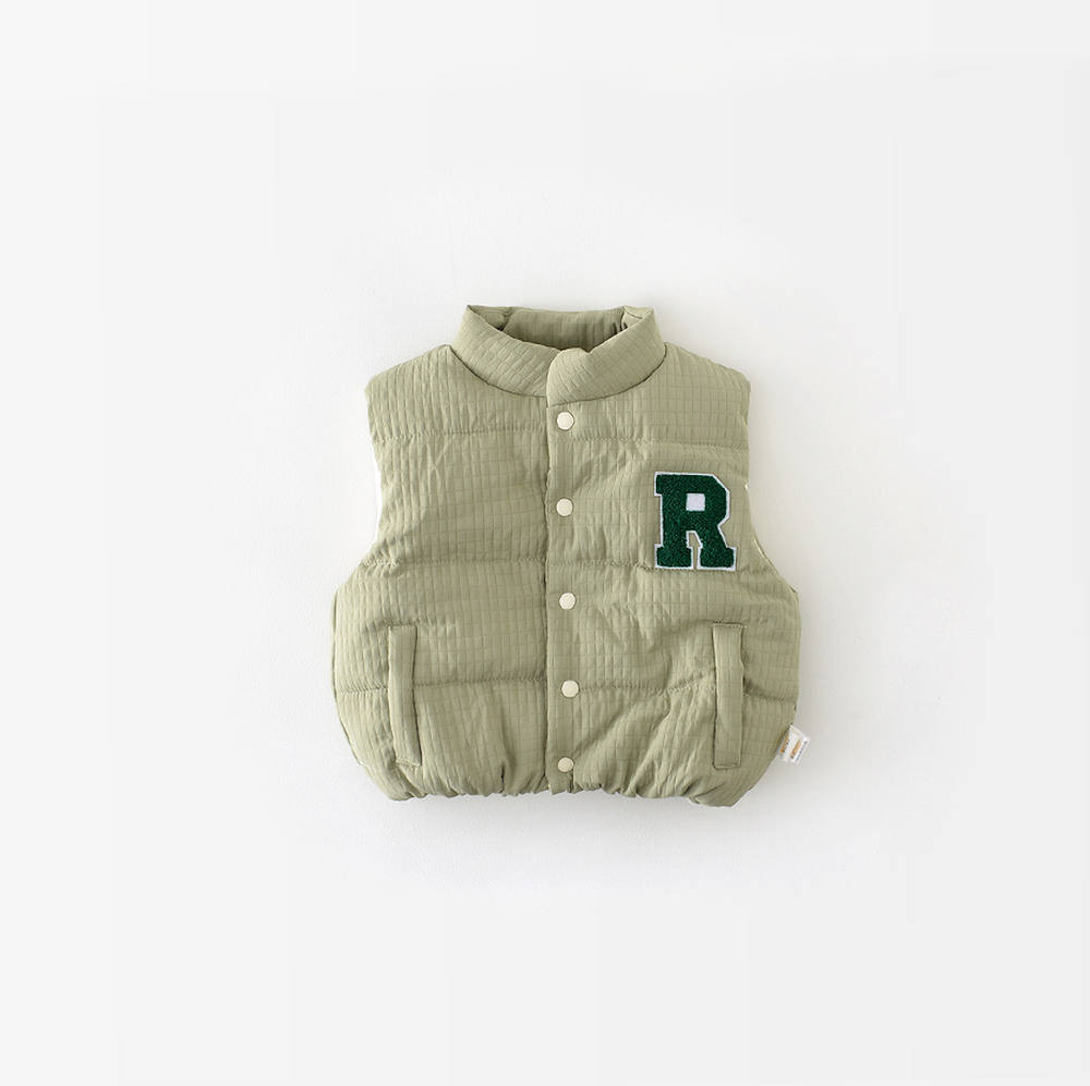Bodywarmer - Malabo Unisex, Blauw/Groen, Katoen, Maat 0-4 Jaar-More For Mini