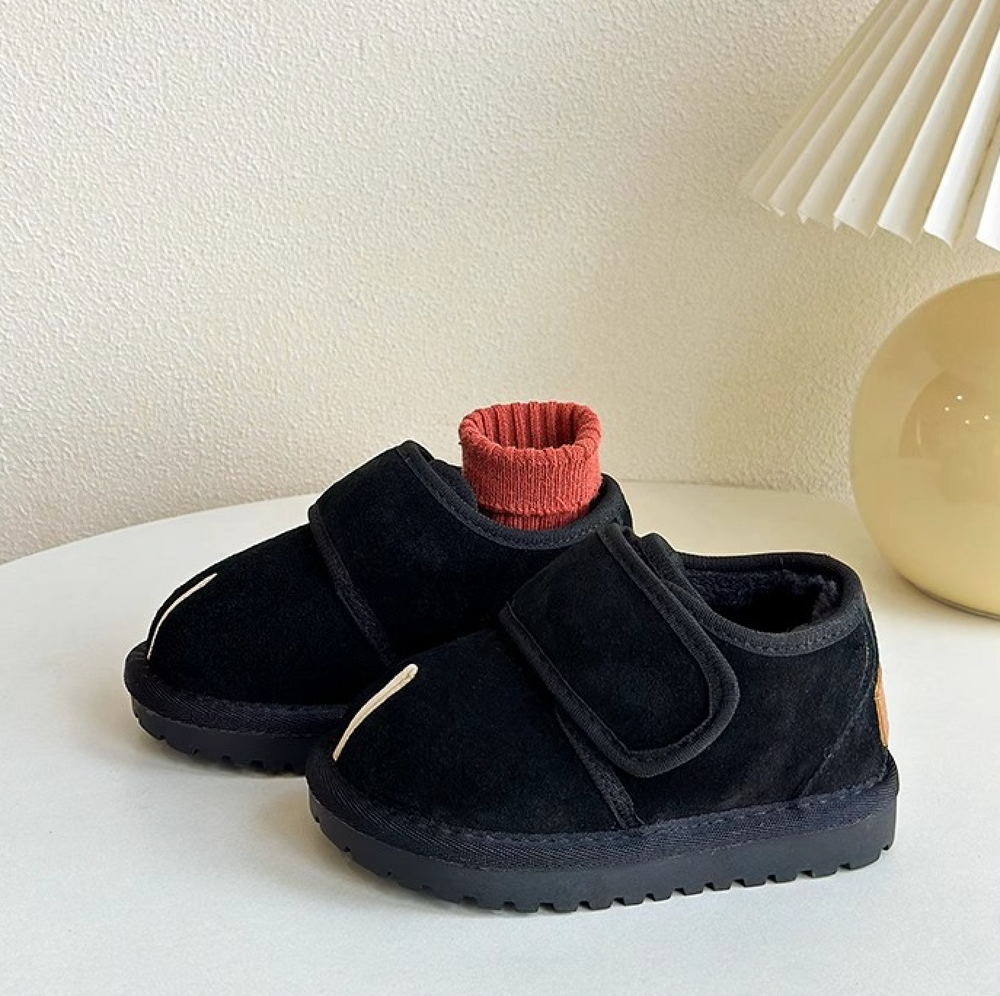 Schoenen met Klittenband - Djamena Unisex, Bruin/Beige/Zwart, Suède, Maat 21-30-More For Mini