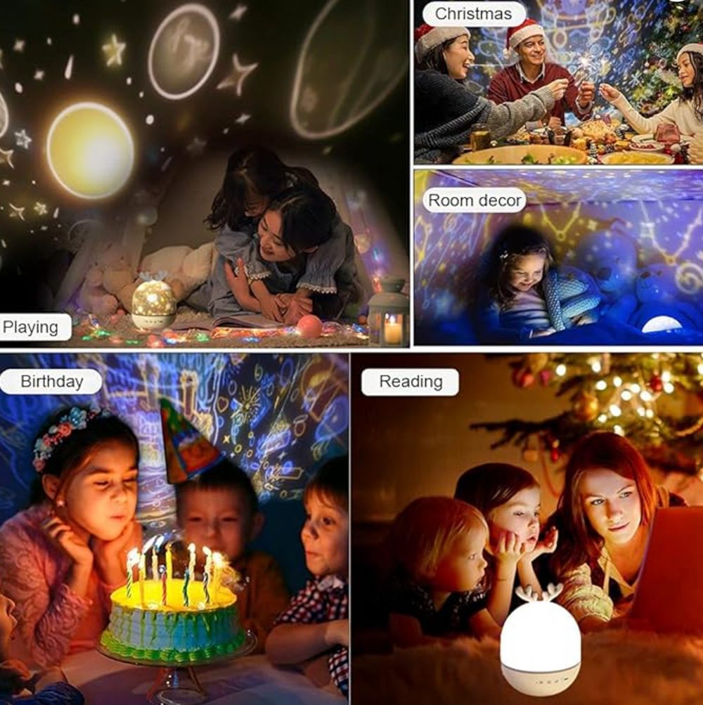 Rustgevende Sterren Nachtlamp voor Baby's Peuters Kleuters Kinderen – Slaaplamp met Projector voor een Diepe Nachtrust More For Mini