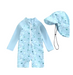 Solvie Ocean Friends UV-baddräktsset – Babybaddräkt + Hatt – UPF50+ Skydd – 0–3 år – Havsmönster More For Mini