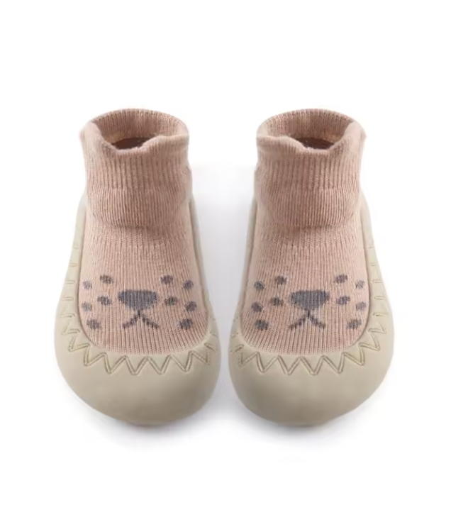 Första Steg Babyskor – Little Paws Unisex, Halksäker Sula, Rosa/Blå/Beige/Brun, Storlek 0–3 År More For Mini