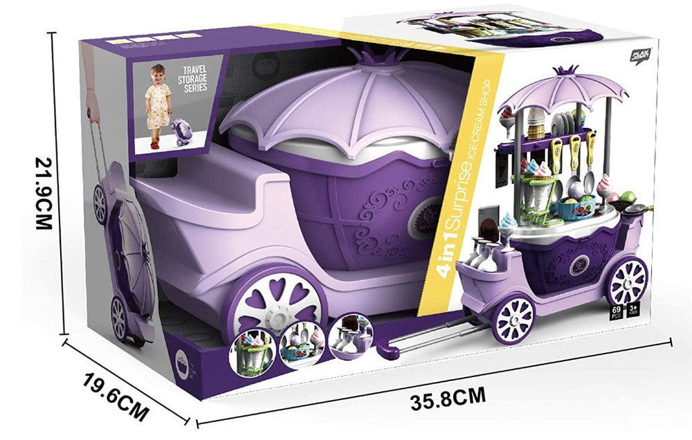 Glassvagn Leksaksvagn för Barn – 69 Tillbehör för Kreativt Rollspel och Fantasi More For Mini