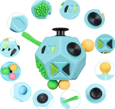 Anti-stresskub för Vuxna & Barn – Fokus, Lugna & Koncentration – 12-i-1 Sensoriskt Leksak More For Mini