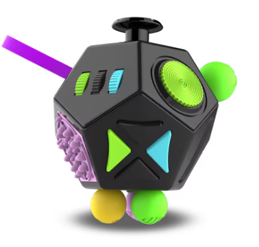 Anti-Stress Kubus voor Volwassenen & Kinderen – Focus, Rust & Concentratie – 12-in-1 Sensorisch Speelgoed More For Mini