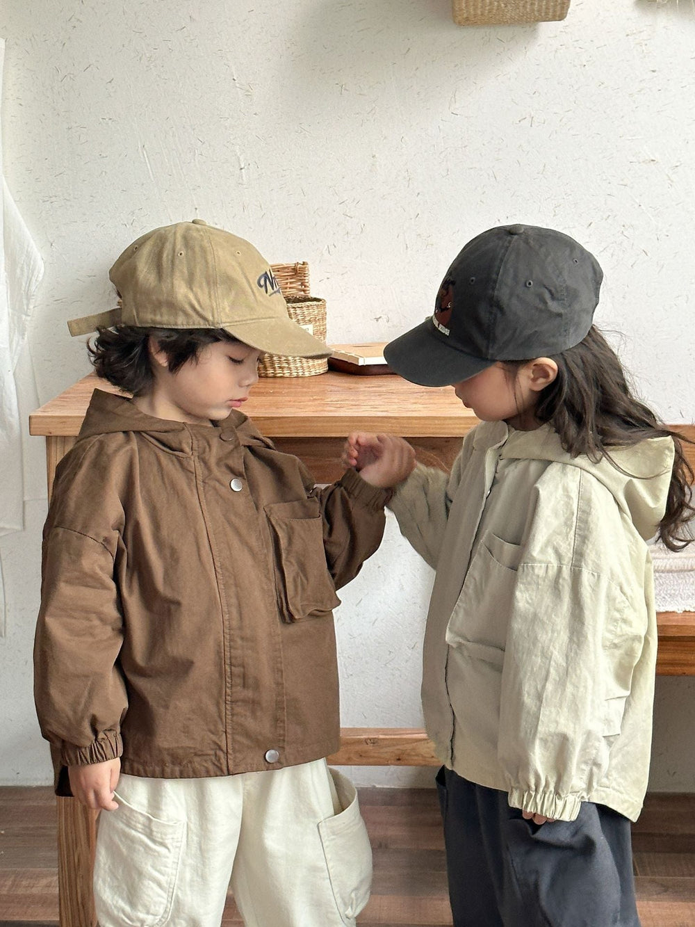 Vindjacka Parkas – CozyShield Unisex, Beige/Brun, Bomull, Storlek 0–8 år More For Mini