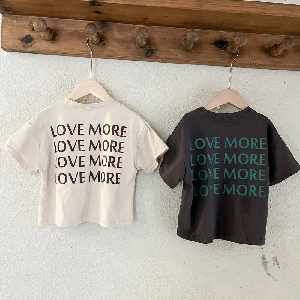 Oversized T-shirt – CozyLove Unisex, Grå/Beige, Bomull, Storlek 0–8 år More For Mini
