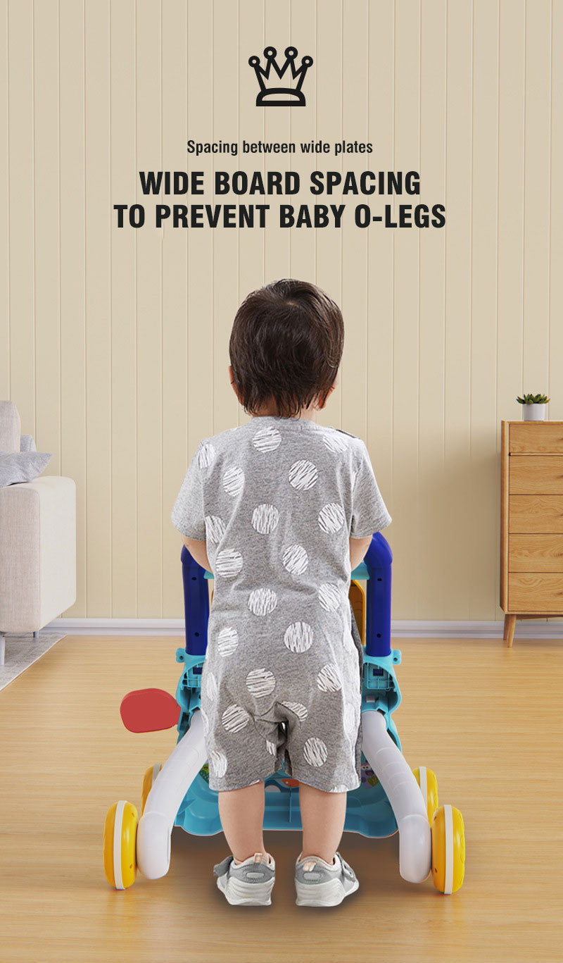 Gåvagn med aktivitetspanel – SmartySteps Baby, blå/rosa, pedagogisk leksak, från 9 månader More For Mini