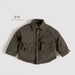 Donsjas met Polo kraag - Muziyouyou Jongens, Bruin/Wit, Polyester, Maat 0-6 Jaar-More For Mini