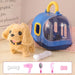 Huisdier Verzorg Set – Kinder Speelgoed voor Dierenliefhebbers met Pluchen Huisdier, Draagbare Reismand, Accessoires (Borstel, Kam, Bot, Poopschepje, 3+ Jaar)-More For Mini