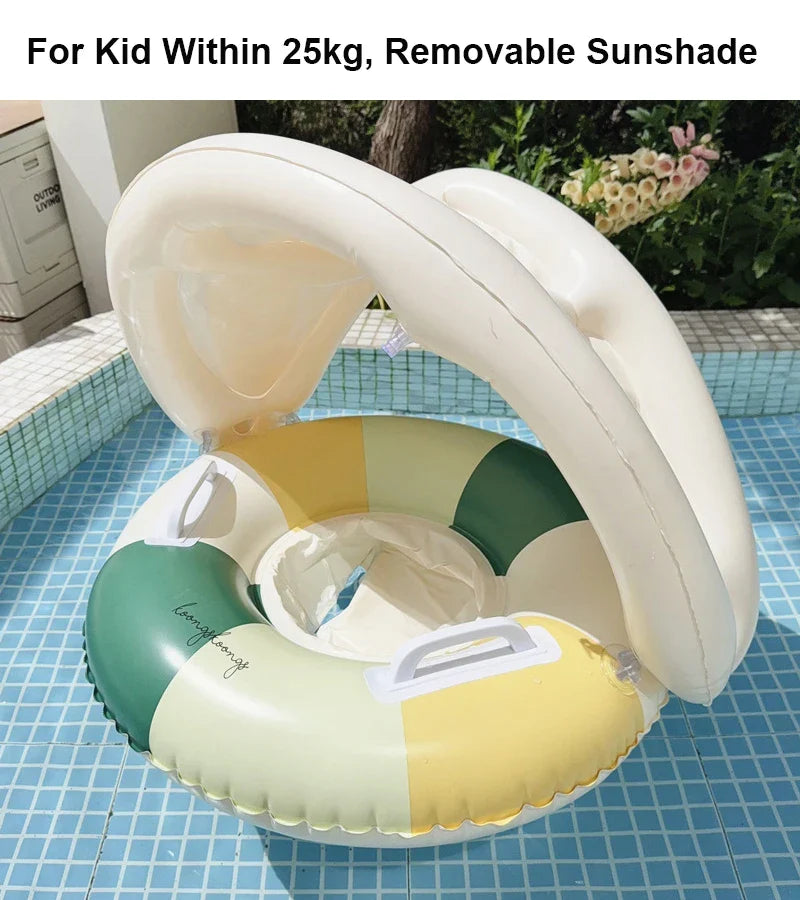 Baby Simring med Soltak – Uppblåsbar Float | Upp till 25kg More For Mini