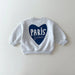 Sweater met Print - Paris L’Amour Unisex, Grijs/Wit, Katoen, Maat 0-6 Jaar-More For Mini