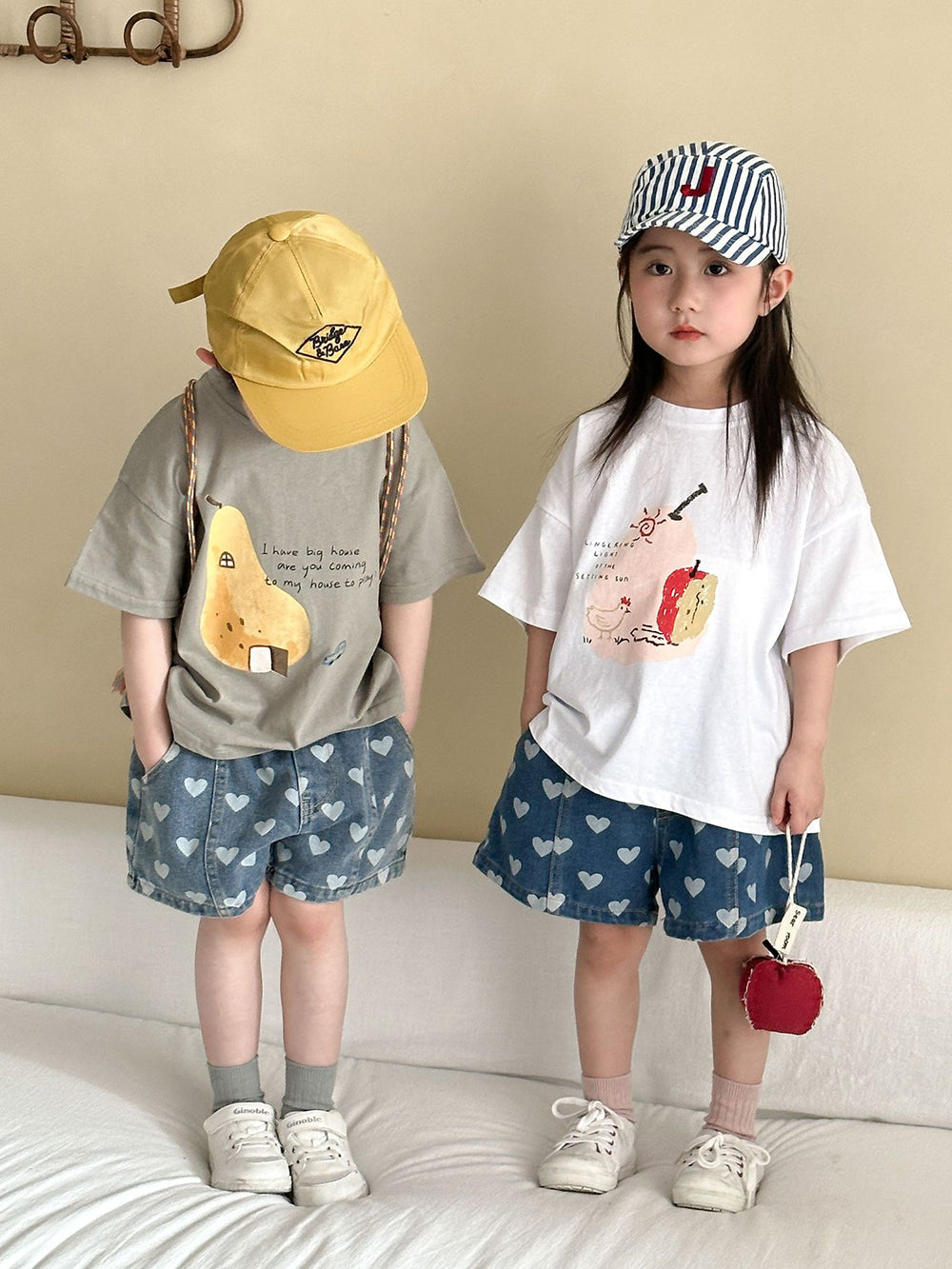Kort Jeansbyxa med Hjärtan – Liva Denim Shorts Baby, Småbarn, Förskolebarn, Barn – Ljusblå/Mörkblå, Bomull, Storlek 0–8 år More For Mini