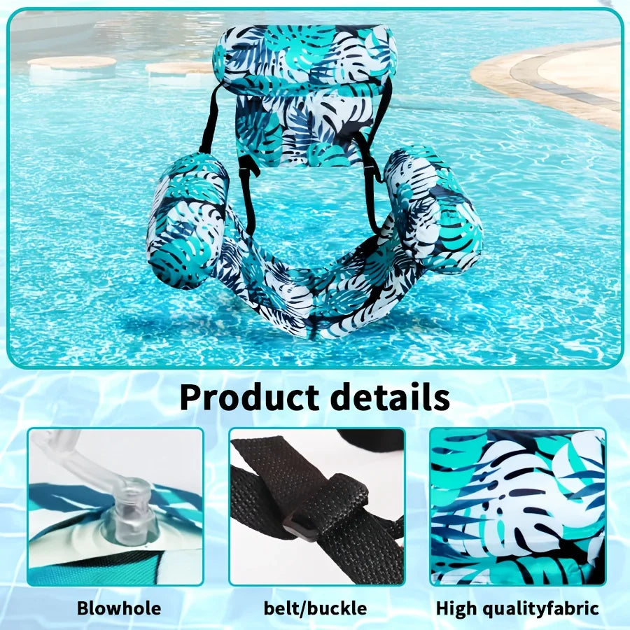 Uppblåsbar Flytande Badstol – Pool Lounge Chair för Pool & Strand Lilla Lycka