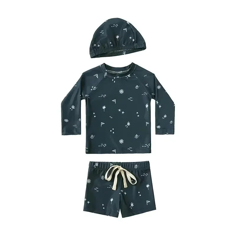 Baby Pojkar UV Simset med Hatt – UPF 50+ | 9M-7 år More For Mini
