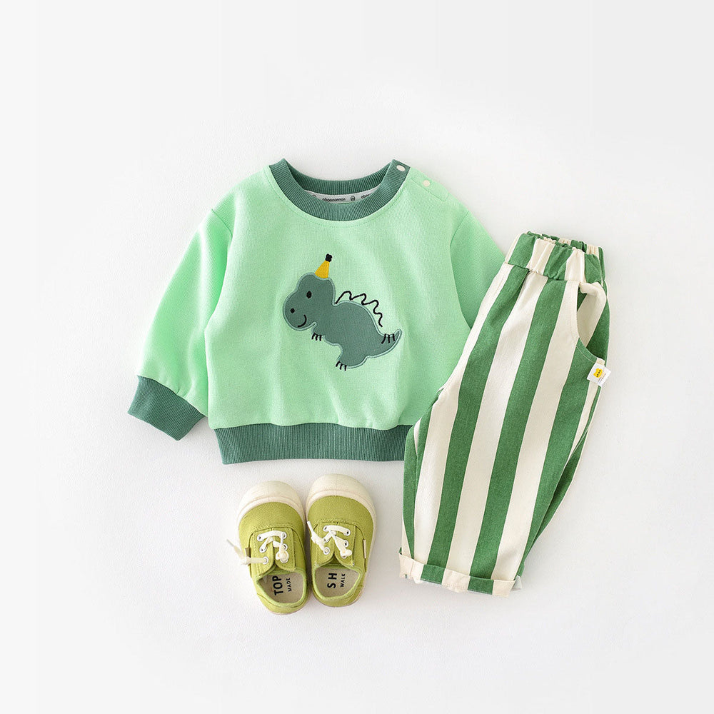 LittleBloom Randiga Babybyxor 0–3 År – Mjuk Bomull | Randigt | Bekväm Elastisk Midja More For Mini