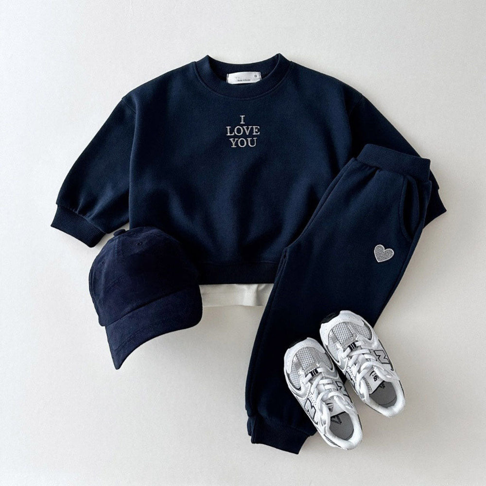 Träningsset I Love You – Baby, Småbarn, Förskolebarn, Barn, Bomull, Storlek 0–6 år More For Mini