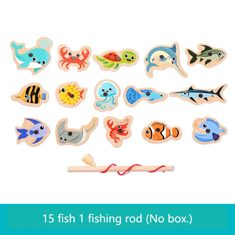 Montessori Magnetiskt Trä Fiskespel – Pedagogisk Havslekssak More For Mini
