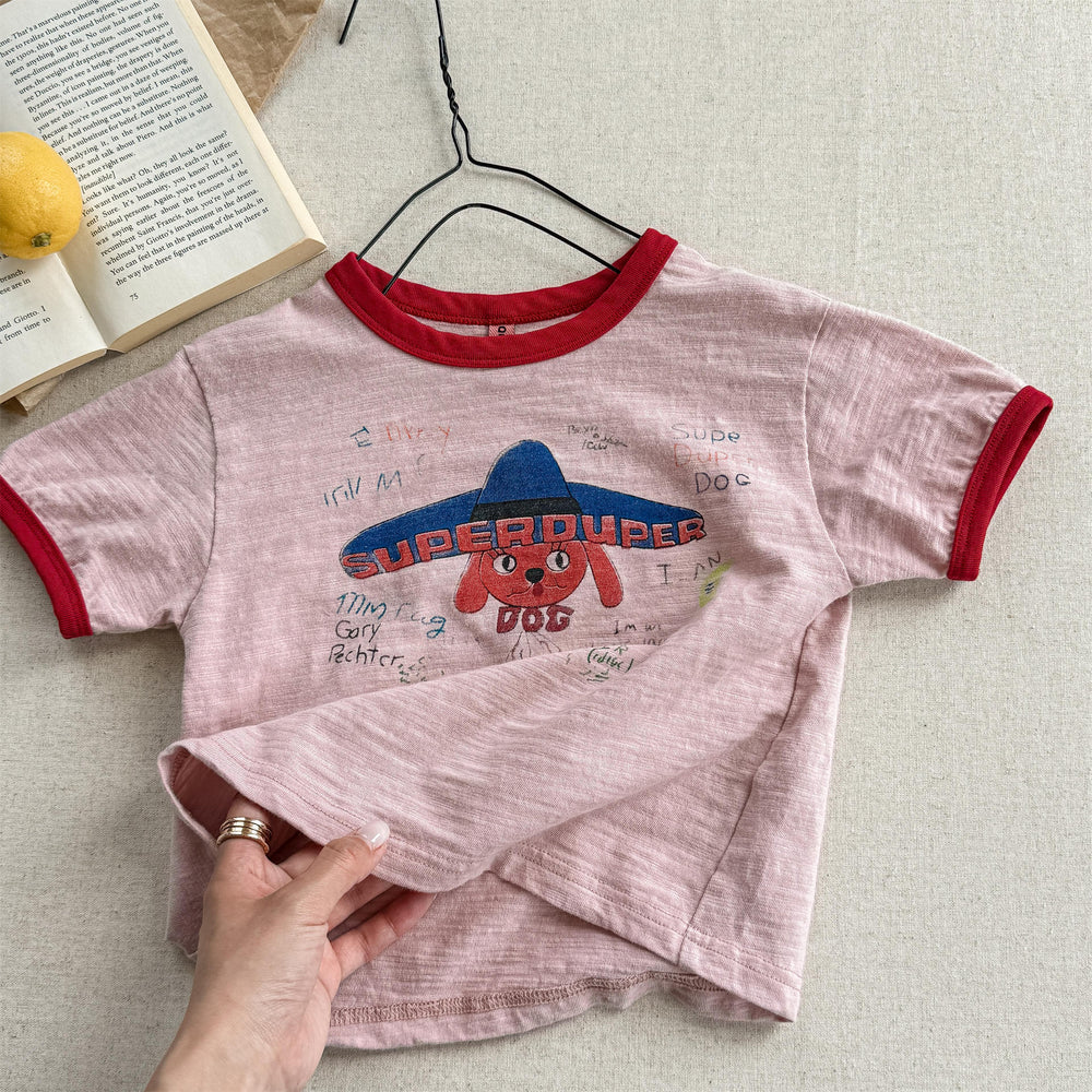 Nupa Kids SuperDuper Dog T-shirt – Baby- och barn-T-shirt med hund – 100 % bomull – 0–6 år – Tecknad tryckdesign More For Mini