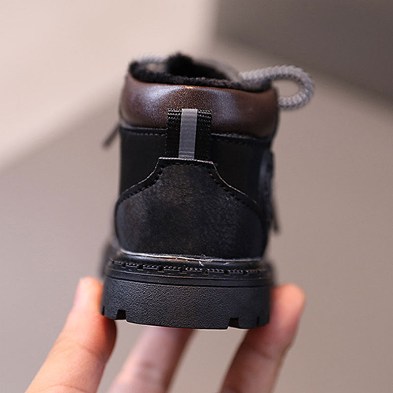 Schoen met wol - Lisi Unisex, Zwart/Bruin, Leer, Maat 16-20-More For Mini