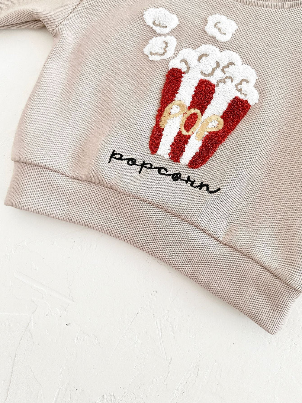 Klädset med Leggings och Tröja Popcorn – Poppi Unisex, Beige, Bomull, Storlek 0–3 år More For Mini