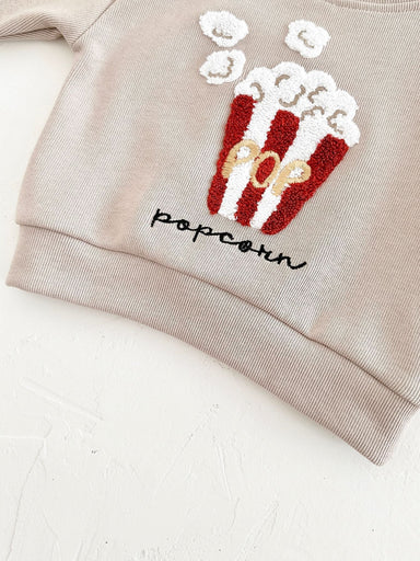 Klädset med Leggings och Tröja Popcorn – Poppi Unisex, Beige, Bomull, Storlek 0–3 år More For Mini