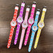 Horloge met Regenboog - Unisex, Roze/Rood/Paars/Geel/Blauw, Siliconen Band, 3+ Jaar-More For Mini